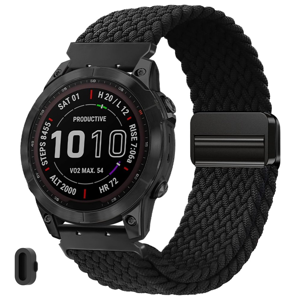 22mm-Quickfit-Bands for Garmin-Fenix-8-47mm - Magnetic Braided Replacement Strap for Garmin-Fenix-7/7 Pro/6/6 Pro/5/5 Plus Forerunner 965/955/945/Approach S70 47mm/S62/S60/Quatix 7 Smartwatch