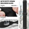 22mm-Quickfit-Bands for Garmin-Fenix-8-47mm - Magnetic Braided Replacement Strap for Garmin-Fenix-7/7 Pro/6/6 Pro/5/5 Plus Forerunner 965/955/945/Approach S70 47mm/S62/S60/Quatix 7 Smartwatch view 2