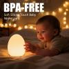 Harmobub Baby Night Light, Silicone Egg Light for Kids, Portable Touch Night Lamp with 11 Colors Changing, Nursery Night Light for Breastfeeding, BPA Free, Eye Caring, Soft view 2