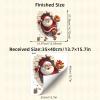 2PCS Santa Claus Wall Stickers, Christmas Santa Breaking Brick Decorations, Easy to Apply Holiday Decoration, 3D Christmas Decal Accessory for Home Party Living Room Bedroom Kitchen view 2