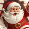 2PCS Santa Claus Wall Stickers, Christmas Santa Breaking Brick Decorations, Easy to Apply Holiday Decoration, 3D Christmas Decal Accessory for Home Party Living Room Bedroom Kitchen view 3