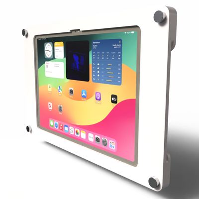 TABcare Acrylic Wall Mount Floating Frameless Display Case with Metal Standoff for iPad Pro 11 2024 2025 (White)