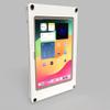 TABcare Acrylic Wall Mount Floating Frameless Display Case with Metal Standoff for iPad Pro 11 2024 2025 (White) view 2