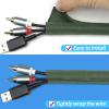 Automotive Wire Loom Tubing, Split Braided Cord Protectors from Pets No Chew, Flexible Cable Sleeve Cable Management for TV/Computer/Electric Wires (Deep Green, 1/2"-10ft) view 2