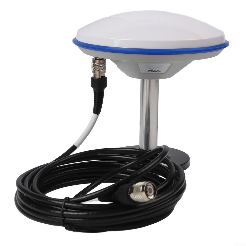 GNSS GPS GLONASS BDS for Galileo High-Gain Antenna L1 L2 Multi-Band RHCP IPX67 Waterproof ABS Construction Magnetic Base 5m Signal Cable Compatible with AG15 AG25 (TNC-TNC)