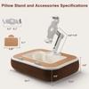 Tablet Pillow Stand with Snack Bowl and Writing Board, 360 Rotating Phone Holder for 4.7-13" Phone Kindle Tablet, Pillow Kindle Holder for Reading in Bed, Couch,Recliner,Floor Etc-Wood Grain view 4