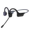 Hostena Bone Conduction Headphones with Mic-Callink, Trucker Bluetooth 5.4 Headset with Noise-Canceling Boom Microphone/Mute Function/Dual Connect, Open Ear Headphones for Work Driving MeetingBlack view 1
