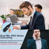 Hostena Bone Conduction Headphones with Mic-Callink, Trucker Bluetooth 5.4 Headset with Noise-Canceling Boom Microphone/Mute Function/Dual Connect, Open Ear Headphones for Work Driving MeetingBlack view 3