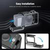 Camera Aluminum Cage Compatible with DJI Action 6 - Protective Frame with Cold Shoe & 1/4" Threads, Single Opening with a Lens Protection Cover view 3