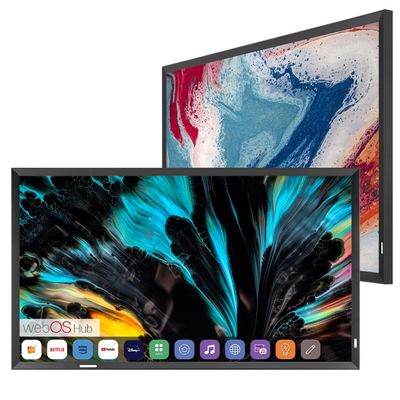 Soulaca 43 inches 4K UHD Smart Mirror TV with Obsidian Black Aluminum Frame Waterproof IP65 Bathroom Living Room Hidden TV webOS ATSC DTV ThinQ Voice Control Built-in Streaming Apps