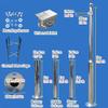 Enhanced Security Camera Pole Kit - 300cm Extra-Long Detachable Stand, Adjustable Height, Easy Installation, Durable Design for Superior Surveillance & Outdoor Use view 2