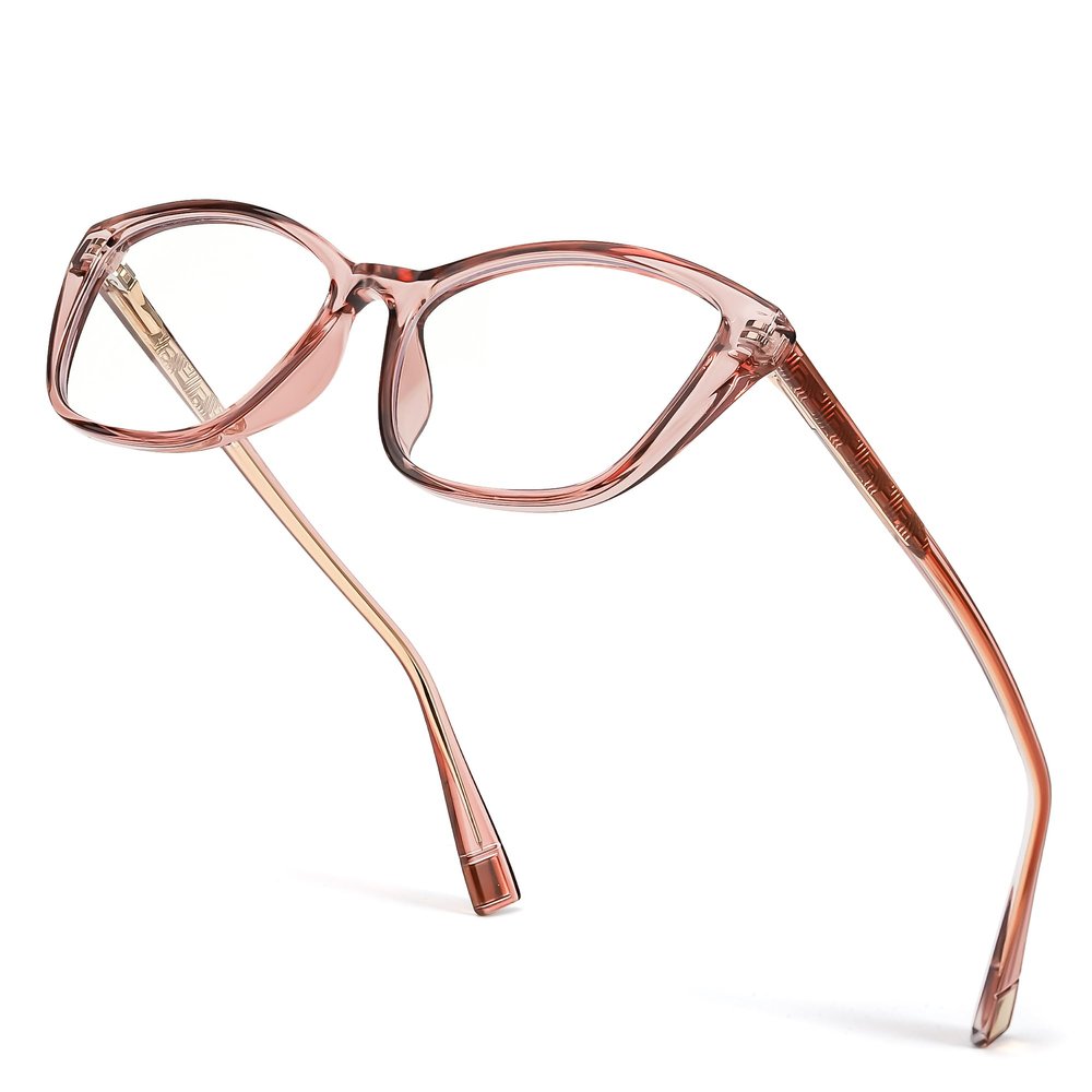 FancyPink Women's Blue Light Blocking Glasses - Cateye Acetate Tr90 Frame Anti Blue Light Glasses for Women