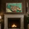 Soulaca 43 inches Smart Mirror TV with Champagne Gold Aluminum Alloy Frame webOS Hub ATSC DTV ThinQ Voice Control Built-in Streaming Apps for Kitchen Smart Gallery view 3