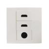 2-Port HDMI 2.0 Wall Panel with SPDIF Optical Audio Connector for Wall sockets view 1