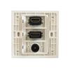 2-Port HDMI 2.0 Wall Panel with SPDIF Optical Audio Connector for Wall sockets view 2
