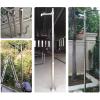 Outdoor Splicing Stainless Steel CCTV Pole, All-Weather Security Camera Pole with Cross Arm, Pole Camera Mount for Residential Area/Farm(4m(13.1ft/3 Sections)) view 2