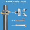 Outdoor Splicing Stainless Steel CCTV Pole, All-Weather Security Camera Pole with Cross Arm, Pole Camera Mount for Residential Area/Farm(4m(13.1ft/3 Sections)) view 3