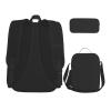LZQPOEAS 3PCS Leather Rose Skull Backpack Sets with Insulated Lunch Bag Pencil Case, 17inch Lightweight Laptop Backpack Shoulder Lunch Box and Pencil Bag for Women Men Travel Bags view 3