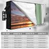 Sabolny Sage Green Grey Stripe Outdoor TV Cover Waterproof & Weatherproof TV Covers with Roll Up Front Flat 70-75 Inch, Outside Zipper Television Screen Protector Enclosure, Farmhouse Simple Striped view 3