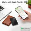 Vrebrey Wallet Tracker Card 2-Pack, Slim Rechargeable Bluetooth Item Locator, Smart Finder Compatible with Apple Find My for Wallet & Luggage, IP68 Waterproof (iOS Only) view 2