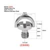 Quick Release Plate Mounting Screws 1/4 Inch 20 Thread D Ring Camera Tripod Quick Release Plate Mount Adapter Ballheaed Photography Accessories(CS006) view 2