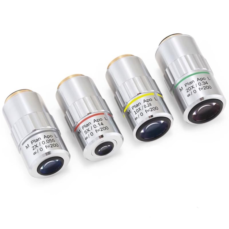 1pcs APO Flat Field Full Complex Achromatic Objective Lens - Ultra Long Working Distance for Microscopy/Optical Imaging(20x)