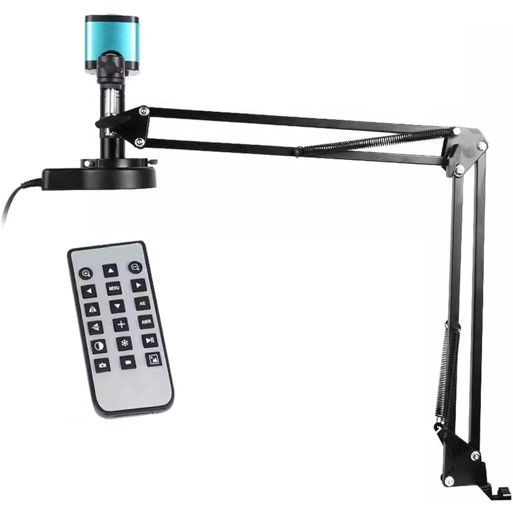 150X Soldering Microscope, with LED Ring Light and Remote Control, 4K 16MP Ultra HD Camera, Supports Video Recording, for Observation, Soldering, Electronic Repairs
