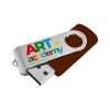 100 Pack Custom USB Flash Drives 128MB USB 2.0,Bulk Personalized Thumb Drives with Logo for Business, Events, Text or Image Printing, JBOS Customized Memory Sticks-Brown view 4