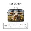 Adornori Funny Laptop Sleeve Case 15 Inch Laptop Bag Cow Computer Briefcase with Shoulder Straps for Men Women view 2