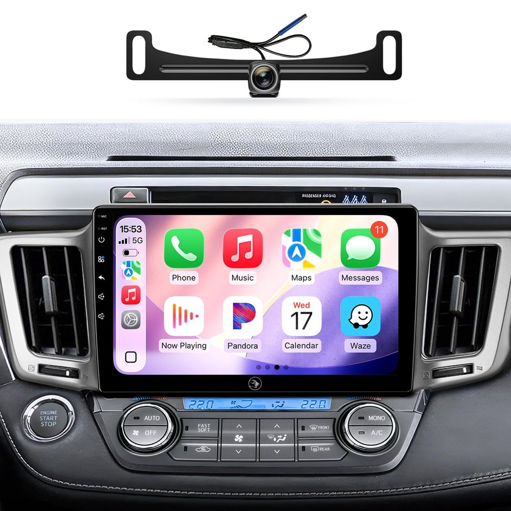 (4G+64G) for Toyota RAV4 Radio Upgrade-10inch QLED Touchscreen Car Stereo Replacement 2013-2018 Wireless Carplay Android Auto MirrorLink Airplay SWC FM/AM GPS Navigation Media Player Head Unit