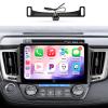 (4G+64G) for Toyota RAV4 Radio Upgrade-10inch QLED Touchscreen Car Stereo Replacement 2013-2018 Wireless Carplay Android Auto MirrorLink Airplay SWC FM/AM GPS Navigation Media Player Head Unit view 1