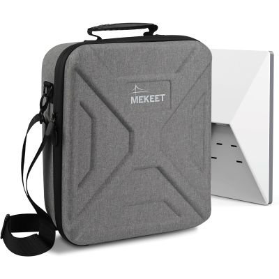 MEKEET Starlink Mini Case - Ultra-Light Portable Storage for Starlink Mini Dish & Accessories, Shockproof & Splash-Resistant, Dual Carry Options, Ideal for Travel, Camping, RV Adventure (Grey)