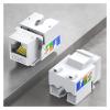 10PCS Cat6 Keystone Jacks, Ethernet Punch-Down Connectors, 90 Degree Module Couplers view 2