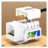 10PCS Cat6 Keystone Jacks, Ethernet Punch-Down Connectors, 90 Degree Module Couplers view 4