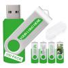100 Pack Custom USB Flash Drives 64GB USB 2.0,Bulk Personalized Thumb Drives with Logo for Business, Events, Text or Image Printing, JBOS Customized Memory Sticks-Green view 1