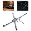 Adjustable Laptop Stand For Desk With Magnetic Phone Holder, Aluminum Alloy Portable Foldable Computer Riser, Magnetic Tripod Phone Holder For Travel & Video view 3