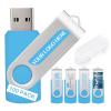 100 Pack Custom USB Flash Drives 16GB USB 2.0,Bulk Personalized Thumb Drives with Logo for Business, Events, Text or Image Printing, JBOS Customized Memory Sticks-Sky Blue view 1