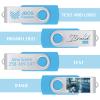 100 Pack Custom USB Flash Drives 8GB USB 3.0,Bulk Personalized Thumb Drives with Logo for Business, Events, Text or Image Printing, JBOS Customized Memory Sticks-Sky Blue view 2
