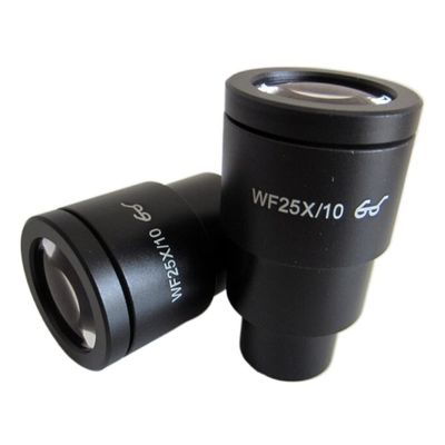 Lab Microscope Slides 2pcs WF25X 9mm High EyePoint Wide Angle Stereo Microscope Eyepiece Lens with Rubber Eyecup Eye Guards Microscope Parts