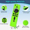 (2 Pack) Wevove Soft Protective Remote Cover,Shockproof Anti-Slip Silicone Protective Case with Lanyard Glow in The Dark (Glow Green and Rose Red) view 3