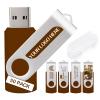 50 Pack Custom USB Flash Drives 1GB USB 2.0,Bulk Personalized Thumb Drives with Logo for Business, Events, Text or Image Printing, JBOS Customized Memory Sticks-Brown view 1