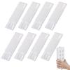 8 PCS Power Strip Holder Wall Mount, Self Adhesive Power Strip Adhesive Punch-Free Socket Holder Desktop Socket Fixer Wall Mount Cable Management for Kitchen Home Office Table, Easy to Install (White) view 1