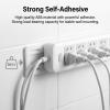 8 PCS Power Strip Holder Wall Mount, Self Adhesive Power Strip Adhesive Punch-Free Socket Holder Desktop Socket Fixer Wall Mount Cable Management for Kitchen Home Office Table, Easy to Install (White) view 4