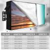 Aqua White Ombre Outdoor TV Cover Waterproof & Weatherproof TV Covers with Roll Up Front Flat 70-75 Inch, Outside Zipper Television Screen Protector Enclosure, Gradient Abstract Minimalist Aesthetic view 3