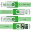 100 Pack Custom USB Flash Drives 32GB USB 3.0,Bulk Personalized Thumb Drives with Logo for Business, Events, Text or Image Printing, JBOS Customized Memory Sticks-Green view 2