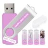 100 Pack Custom USB Flash Drives 16GB USB 3.0,Bulk Personalized Thumb Drives with Logo for Business, Events, Text or Image Printing, JBOS Customized Memory Sticks-Pink view 1