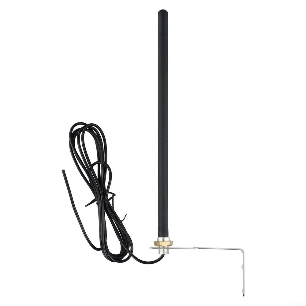 433.92MHz Extended Range Receiver Antenna Compatible for Migh-ty for Mule for GTO Smart Gate Openers, Wall Mounted Stainless Steel Bracket, 2m Cable for Remote Gate Control Systems