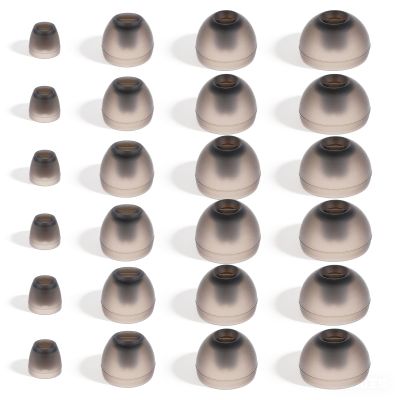 12 Pairs Earbud Cushion Replacement Extra Small Earbud Tips Suear Silicone Covers Earbuds Ears Tips Replacement S/M/L Sizes Soft Grey Earphones Ears Gels Buds Replacements for in-Ear Headphones
