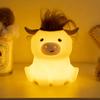 Bestfaith Cute Highland Cow Night Light, LED Squishy Night Lamp, 2 Levels Dimmable Timer Nursery Nightlight for Kids, Rechargeable Touch Lamp, Dorm Decor, Kids Funny Gifts (Highland Cow) view 1