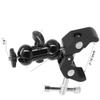 Camera Clamp Mount with Double Ball Head, Monitor Bracket Clamp with 1/4-20 Thread for DSLR Cameras or Field Video Rigs, Adjustable Swivel for 0.55-2.16 Inch Rods view 2